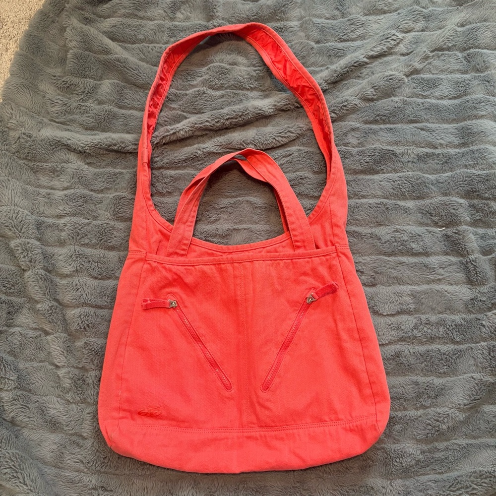 Women's Coral Crossbody Tote Bag - Casual Everyday Shoulder Bag